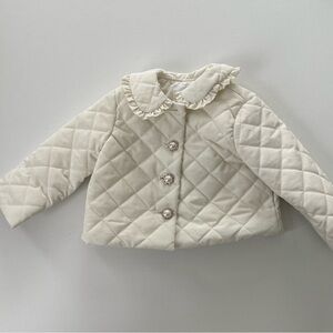Edgehill Collection Quilted Ivory Puffer Jacket